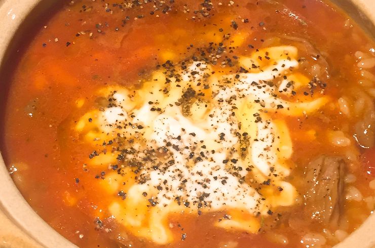 もつトマ雑炊 (2)